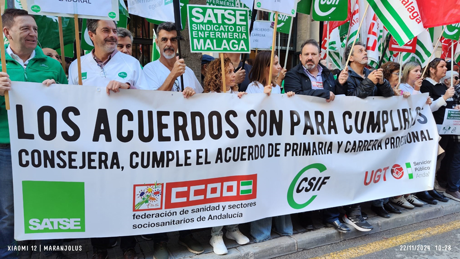 Protesta acuerdos 22 noviembre Málaga